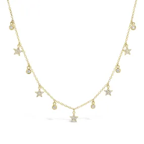 Diamond Star Drip Necklace
