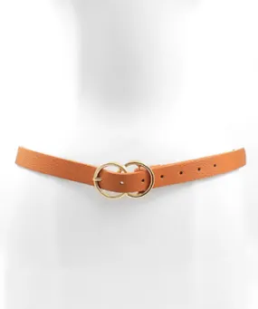 Double Circle buckle Belt Tan