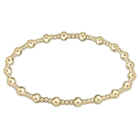 eGirl Classic Sincerity Pattern 4mm Bead Bracelet - Gold