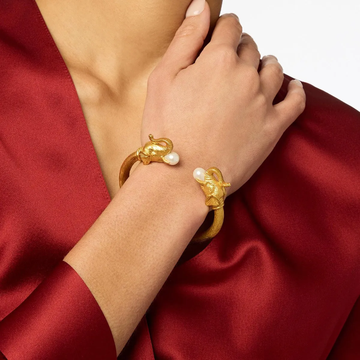 Elephant Cuff - Pearl