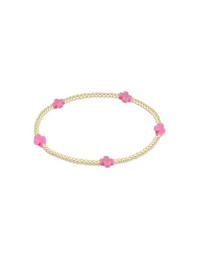 enewton Signature Cross Small Gold Pattern Bead Bracelet: 2mm