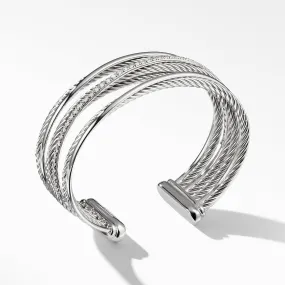 Four-Row Cuff Bracelet with Diamonds