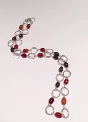 Garnet & Silver Necklace