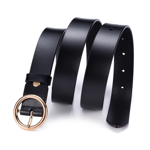 Genuine Leather Metal Buckle Straps Belt