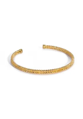 Gold Bead Cuff Bangle