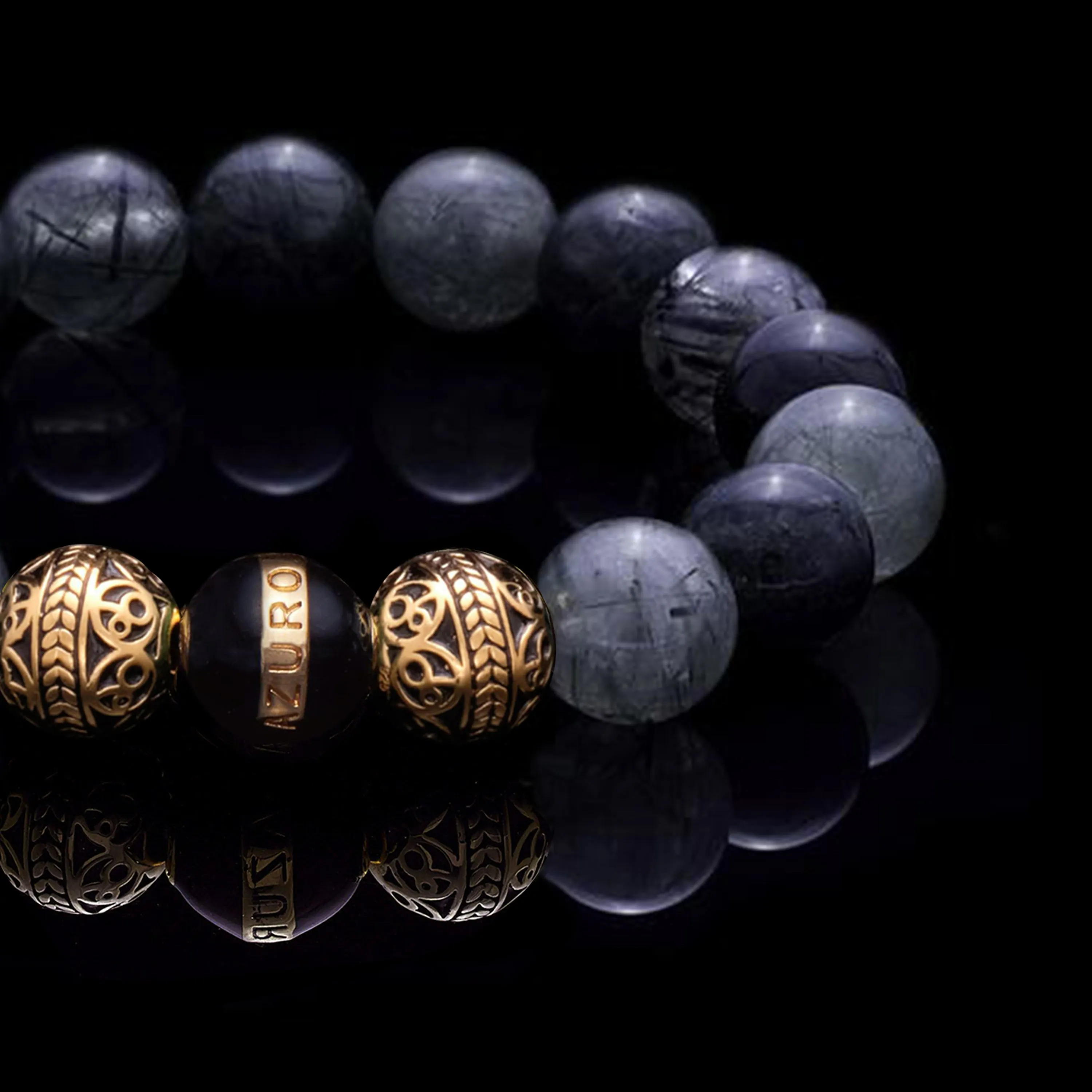 Gold Enamel Black Gaia