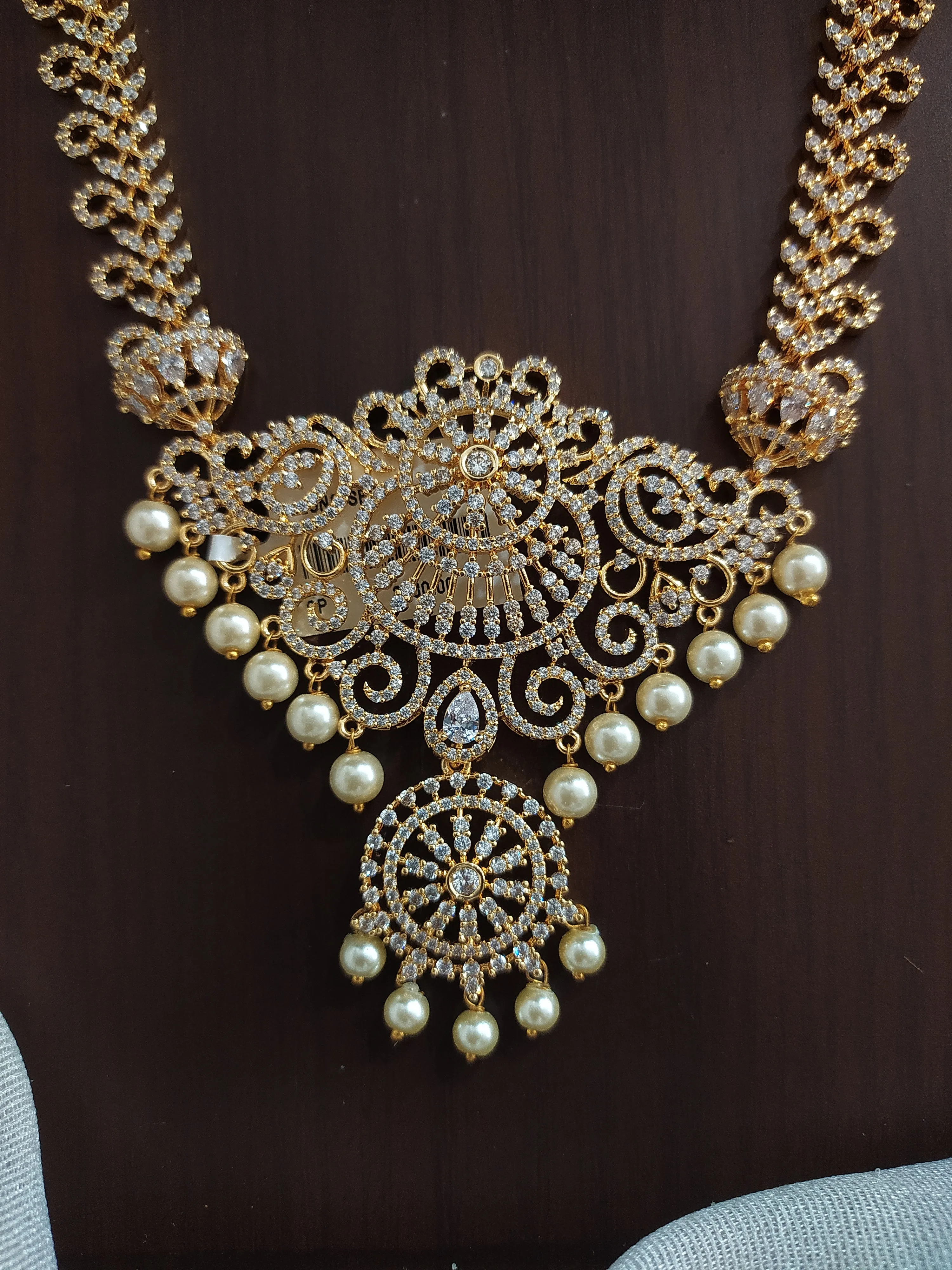 Gold-plated Zircon Long Set With Golden Balls