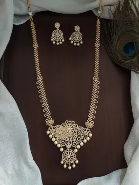 Gold-plated Zircon Long Set With Golden Balls