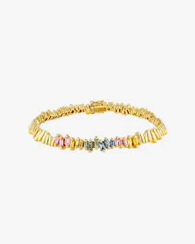 Golden Pastel Sapphire ID Bracelet