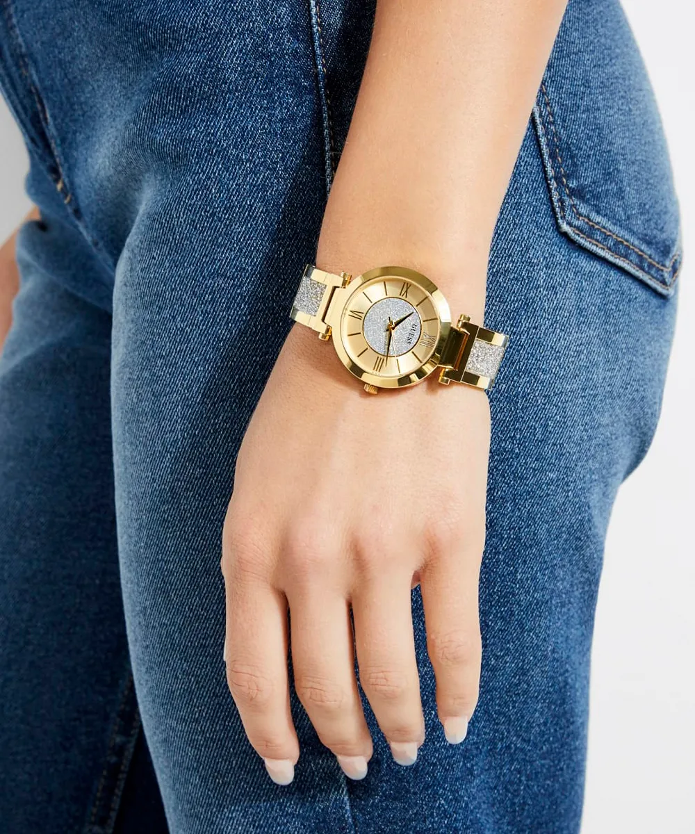 GUESS Ladies Gold Tone Analog Watch