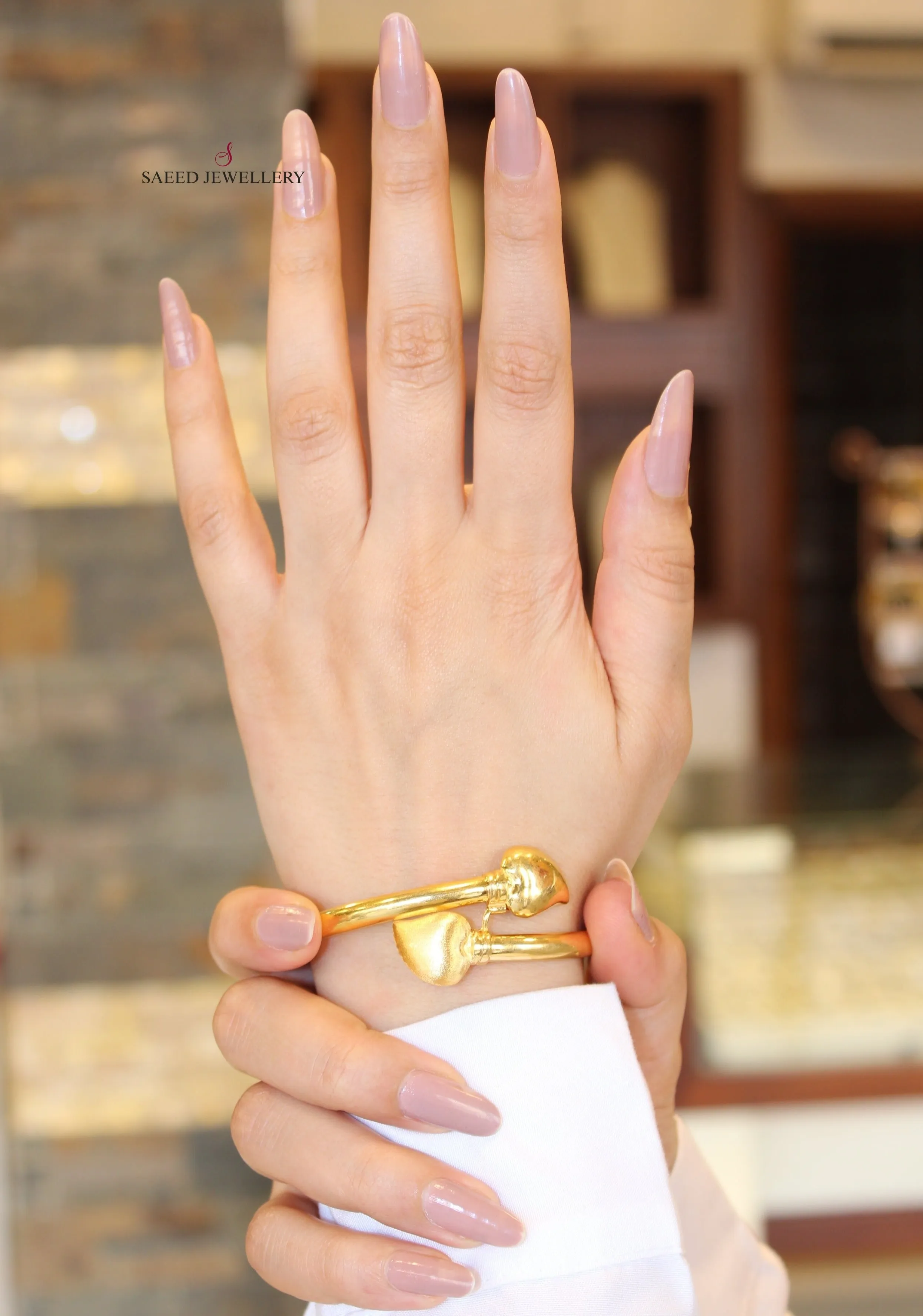 Heart Bangle Bracelet