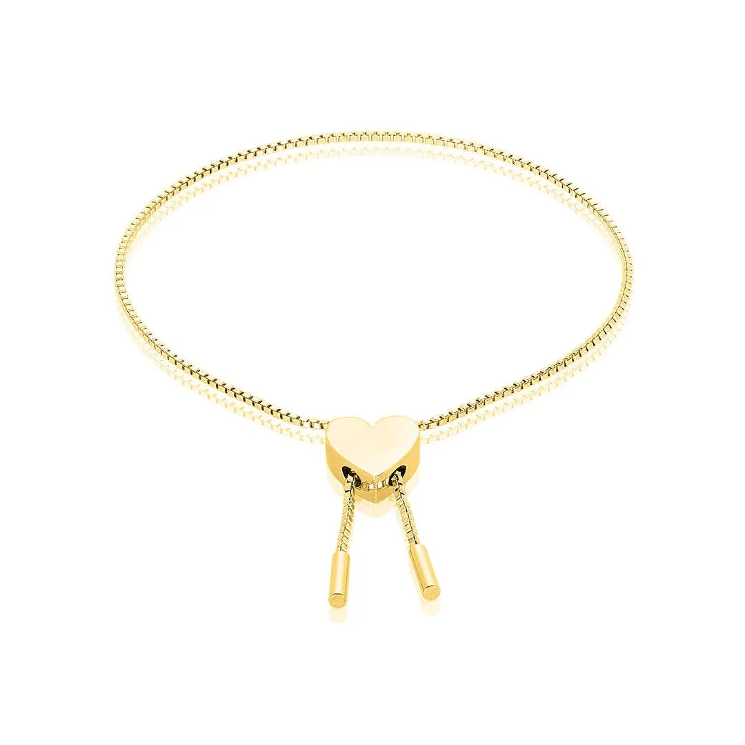 Heart Bolo Bracelet
