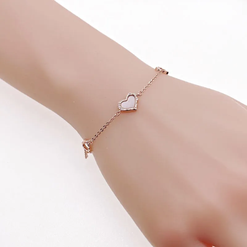 Heart Mother of Pearl Bracelet