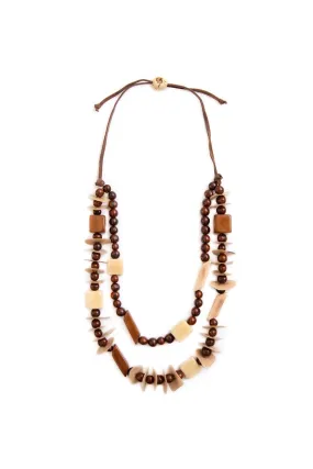 Himalaya Necklace - Brown & Ivory