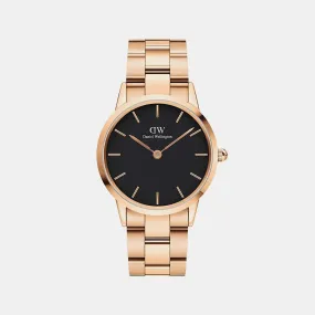 Iconic Men Black Analog Stainless Steel Watch DW00100210K