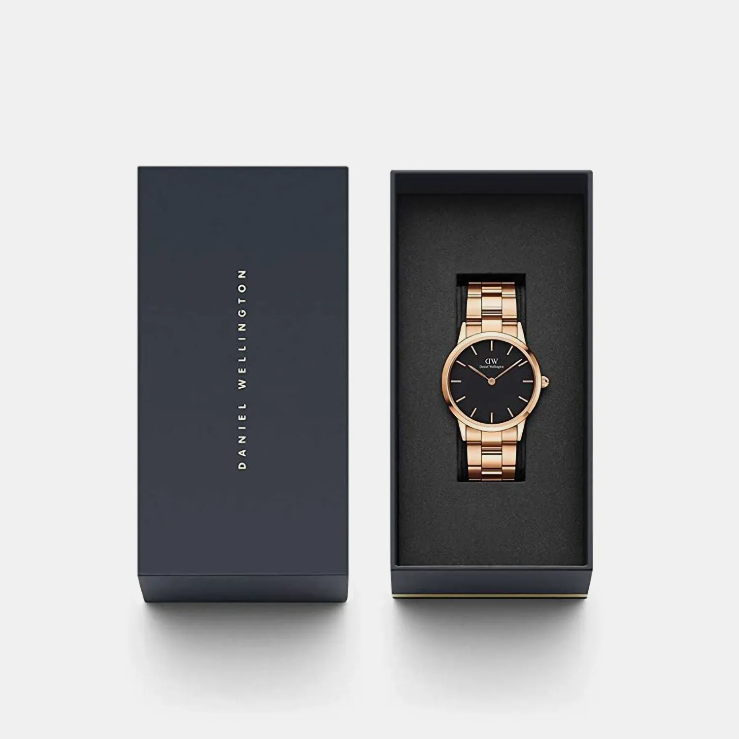 Iconic Men Black Analog Stainless Steel Watch DW00100210K