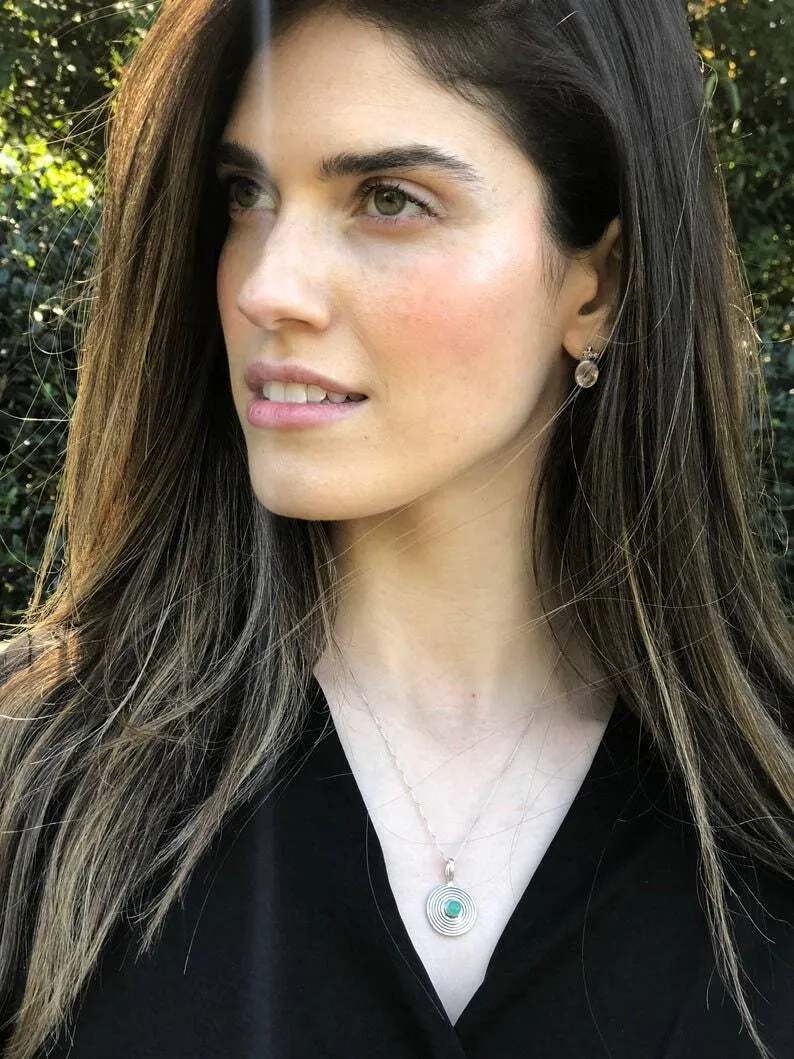Infinity Garnet Necklace - Real Garnet Necklace - Red Statement Pendant