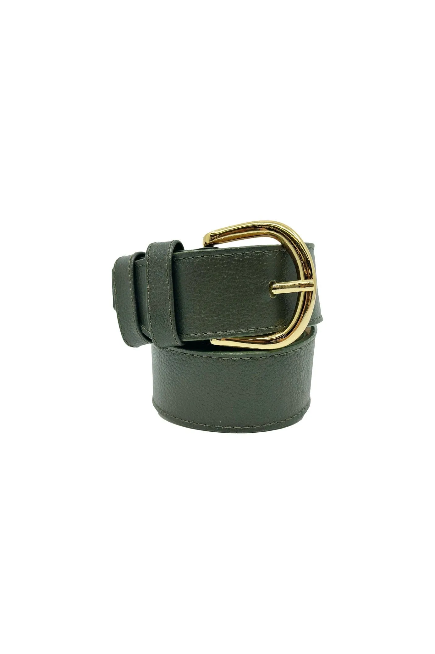 Jeans Belt Olive Soft Leather