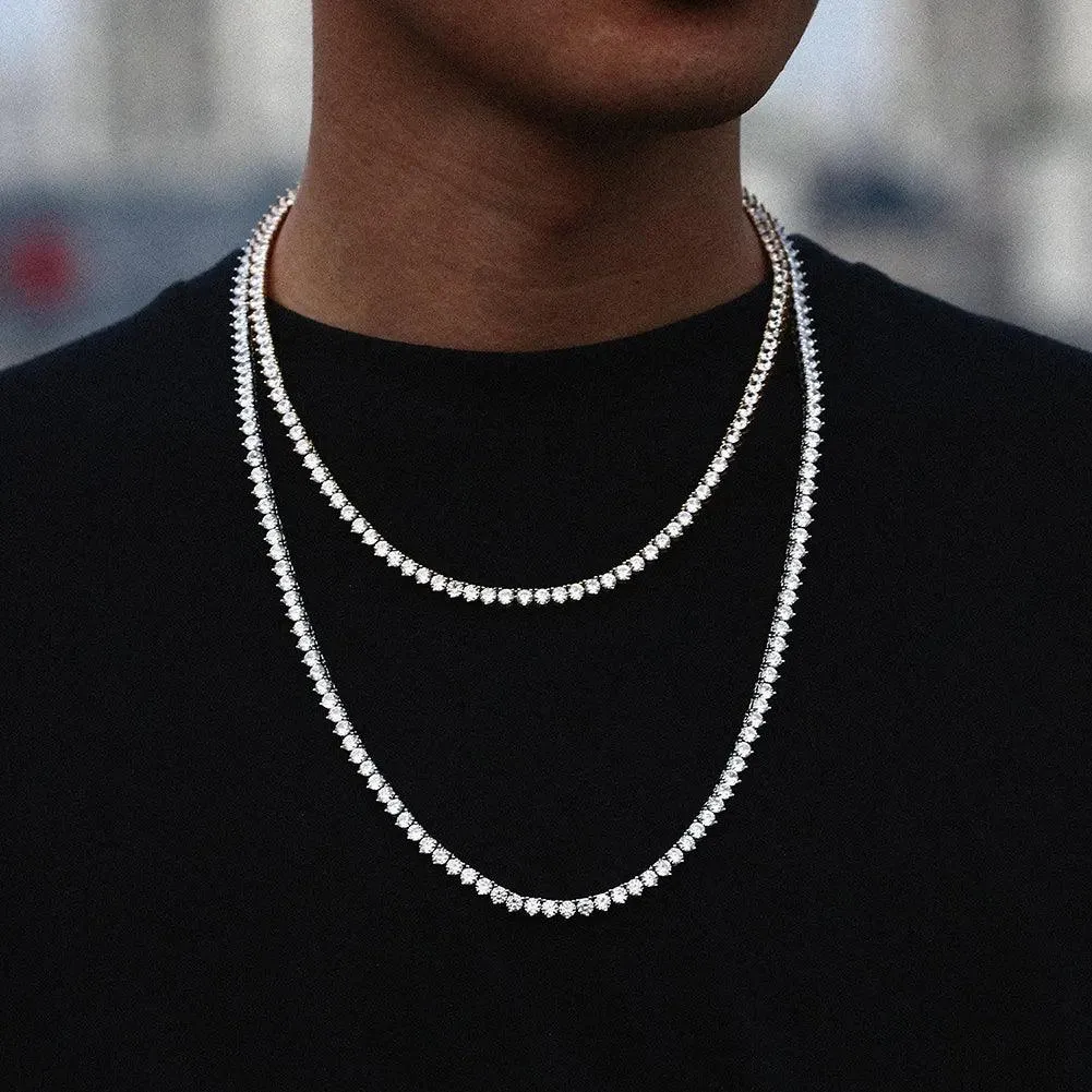 Lab Diamond Tennis Necklace - 3mm