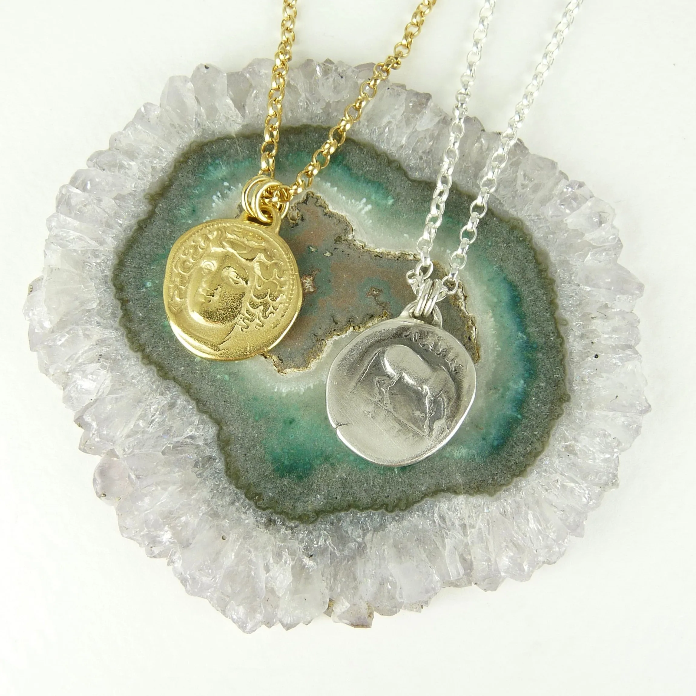 Larissa, Water Nymph Necklace, Ancient Greek Coin