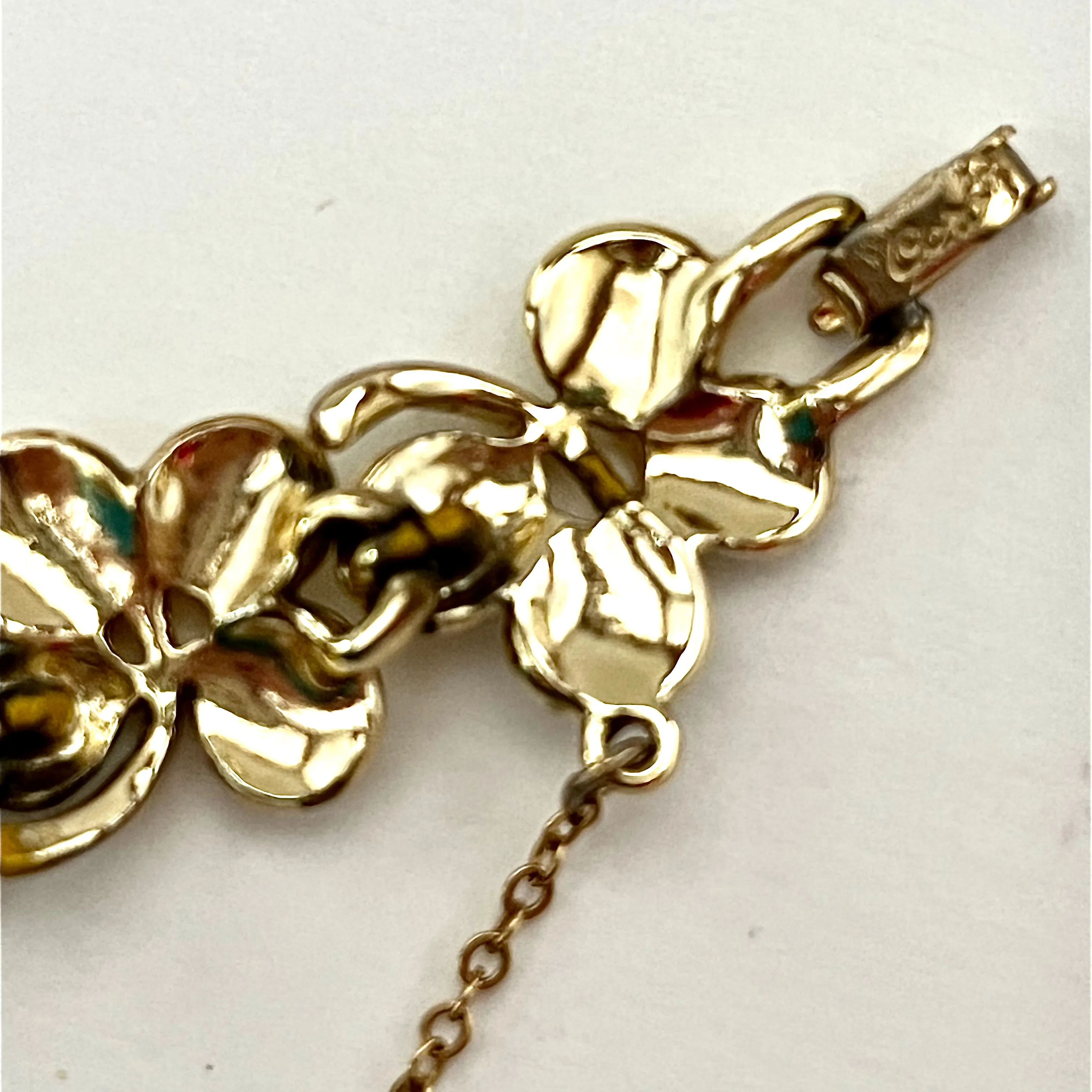 Late 50s/ Early 60s Coro Enamel Flower Bracelet