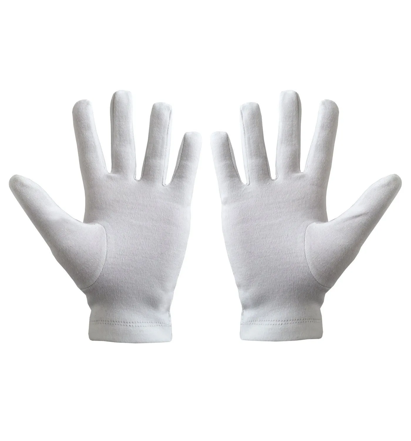 Masonic Knight Templar Red Nordic Cross White Cotton Machine Embroidery Glove