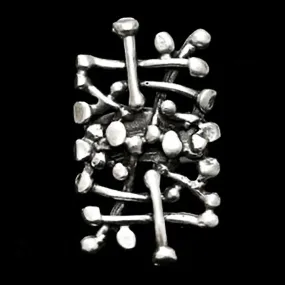 Matrix Antique Pewter Adjustable Ring