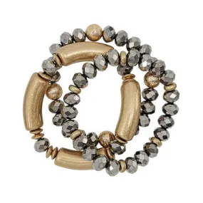 Meghan Browne Hamlin Bracelet - Hematite