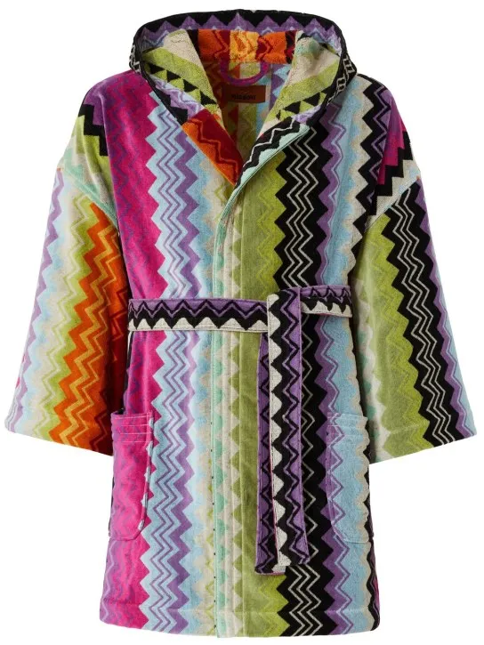Missoni Home   Giacomo hooded short bathrobe 