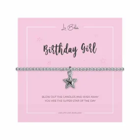My Birthday Girl Children Sentiments Friendship Bracelet