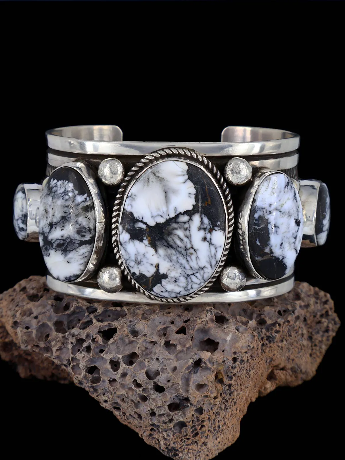 Native American Jewelry White Buffalo Cuff Bracelet