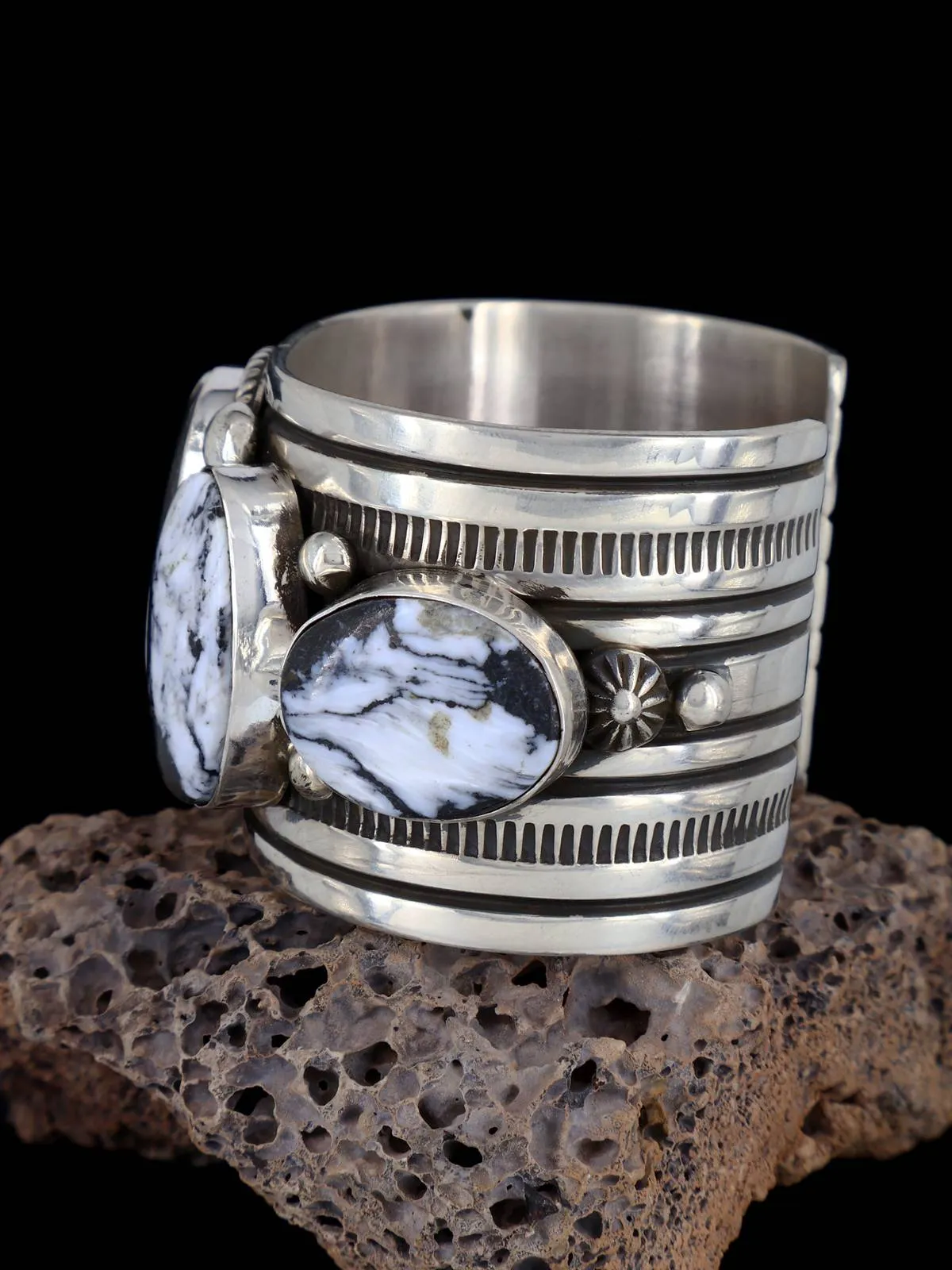 Native American Jewelry White Buffalo Cuff Bracelet