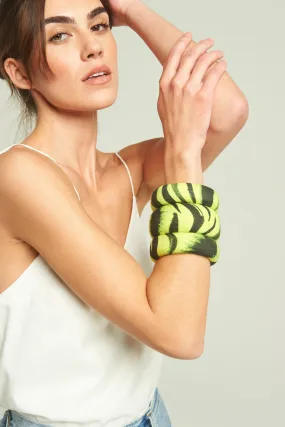 Neon Zebra Wide Bracelet