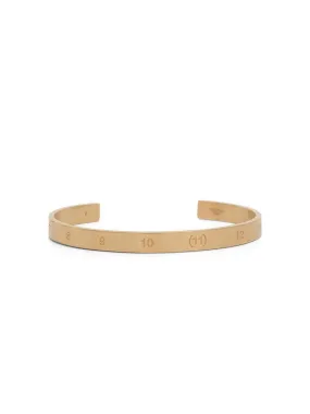 Numerical Cuff 6.5mm Bracelet in Yellow Gold