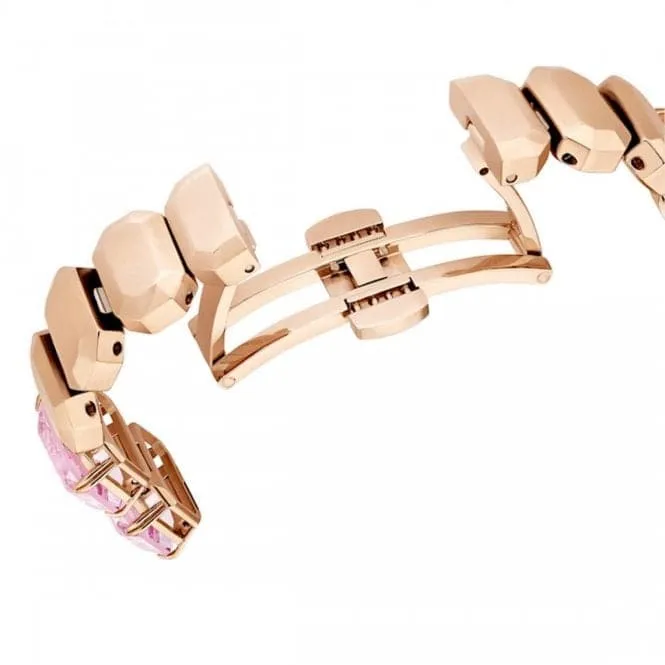 Octagon Cut Pink Rose Gold-tone Finish Watch 5630837