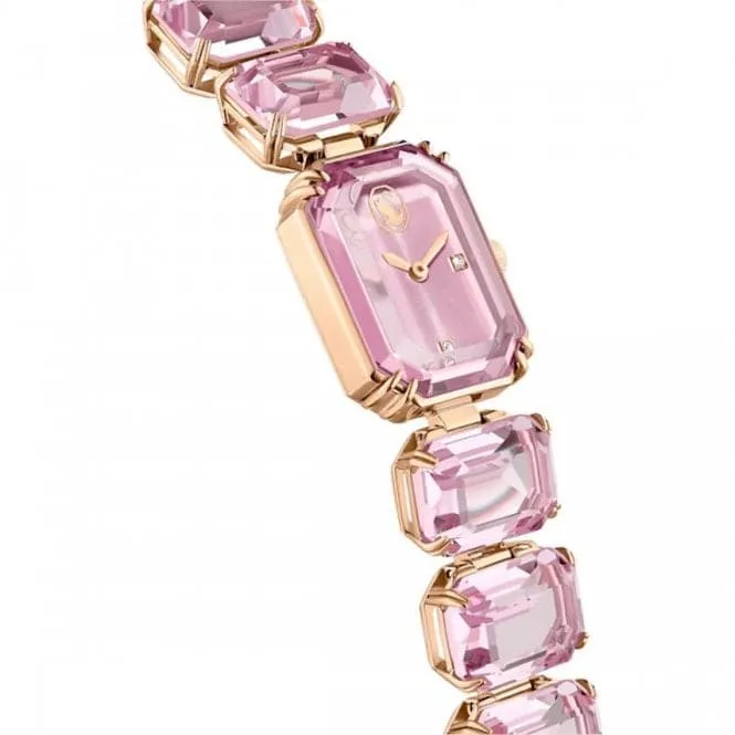 Octagon Cut Pink Rose Gold-tone Finish Watch 5630837