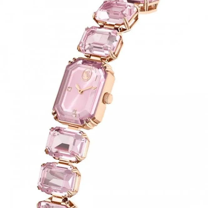 Octagon Cut Pink Rose Gold-tone Finish Watch 5630837