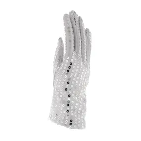Pair of White Sequin Gloves