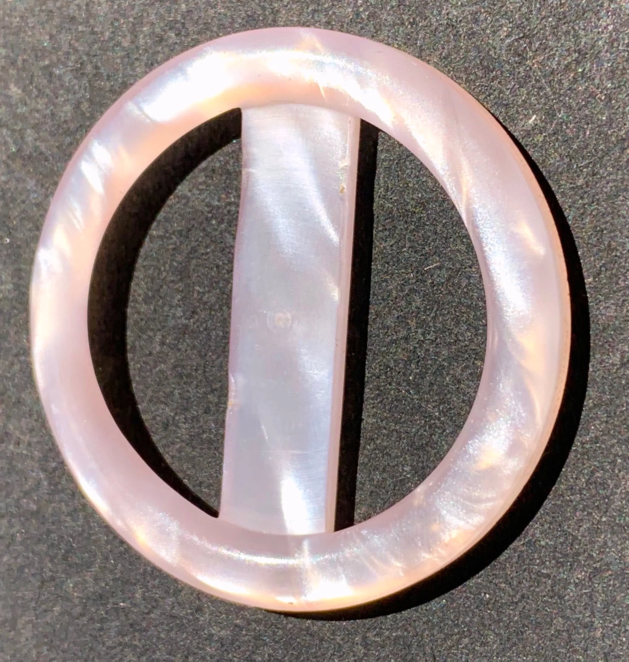 Pearly Pink 3.5cm 1940s Lucite Buckle