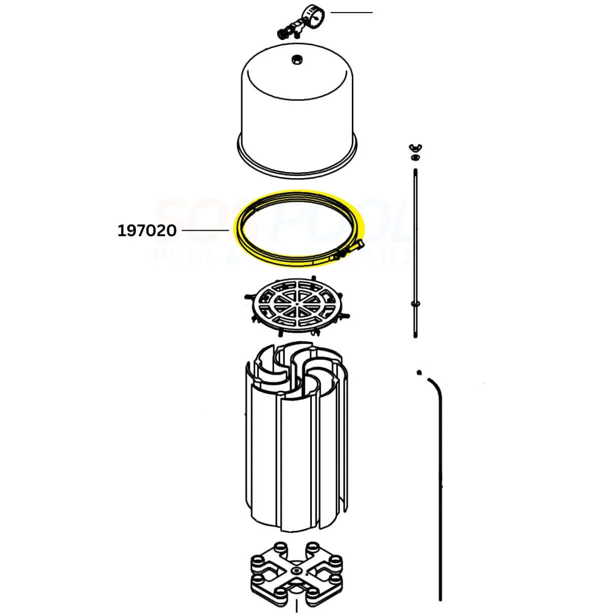 Pentair Clamp Ring For Purex SM and SMBW 4000 Filters | 197020