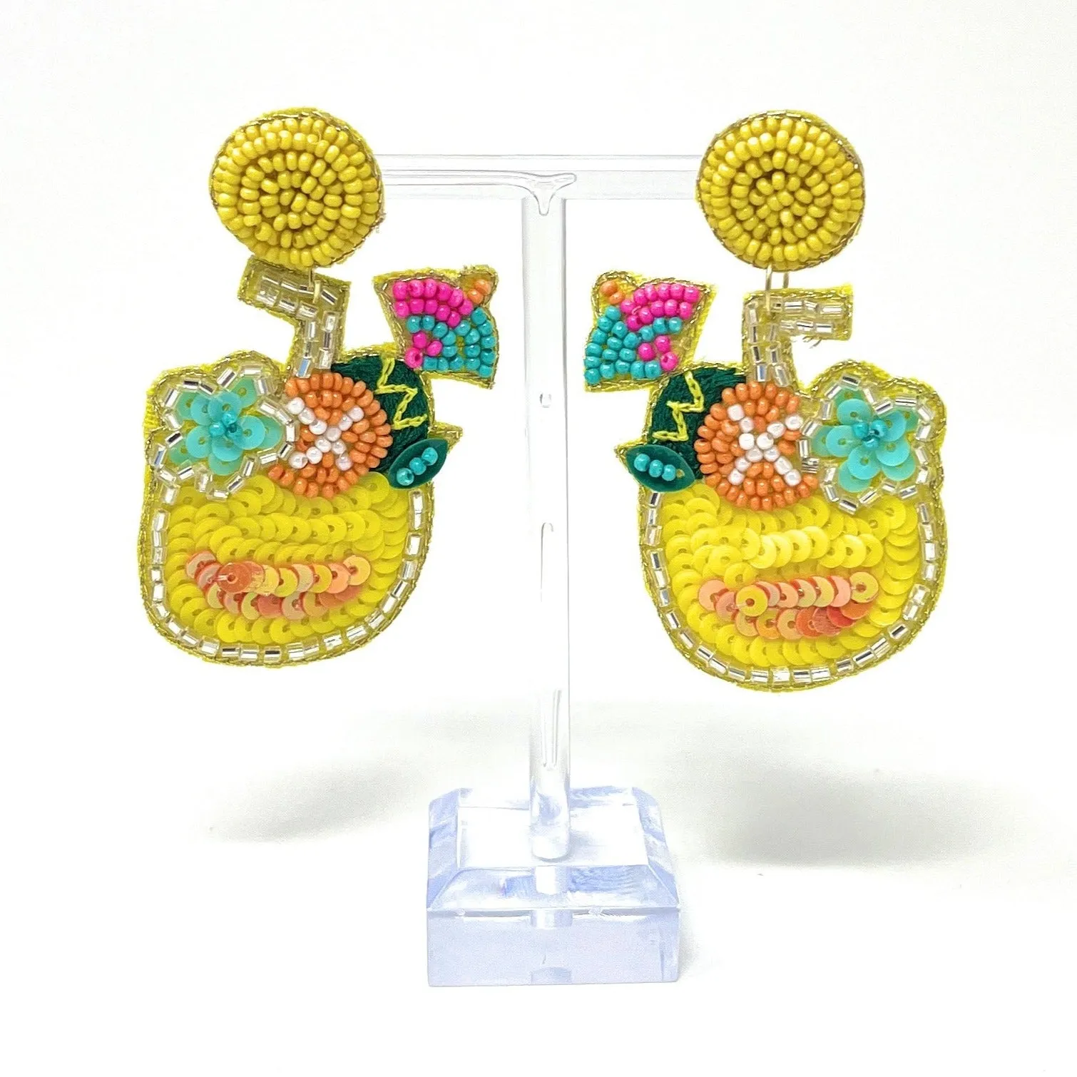 Pina Colada Beaded Earrings