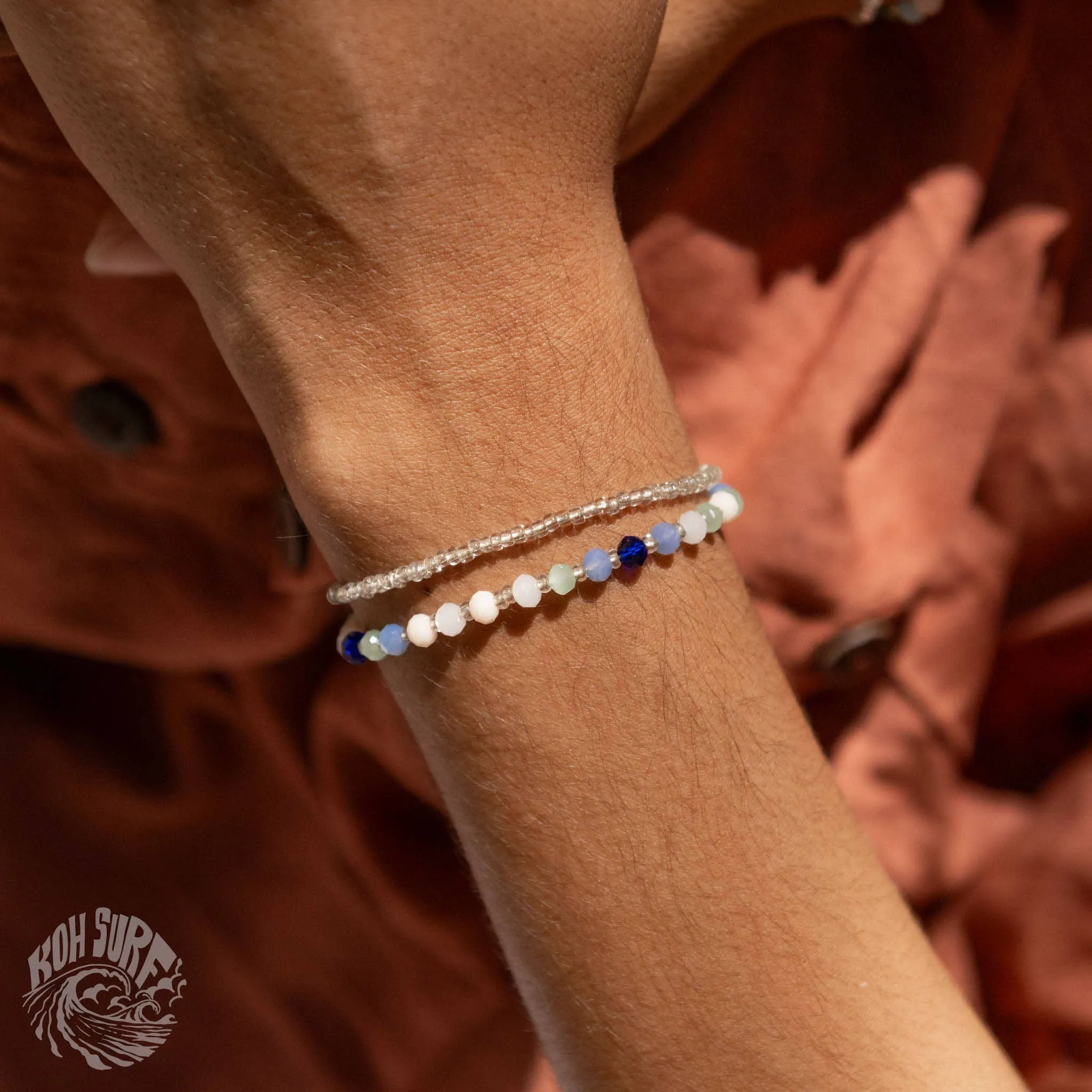 Pineapple Island -  Kanawa Beach Beaded Bracelet, Surf Bracelet by Koh Surf : Spring Tones
