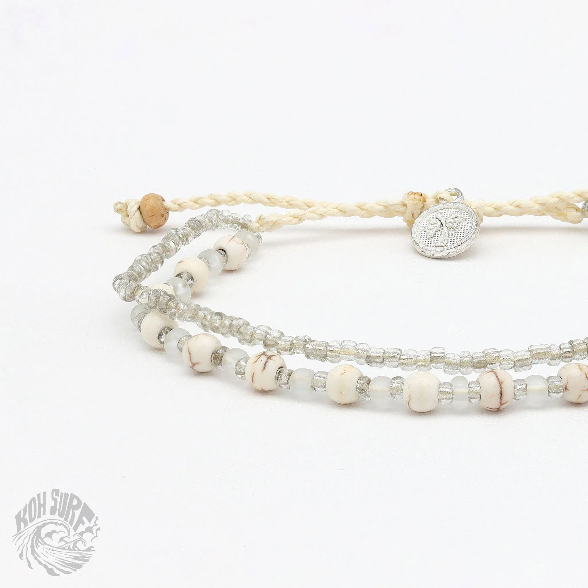 Pineapple Island -  Kanawa Beach Beaded Bracelet, Surf Bracelet by Koh Surf : Spring Tones