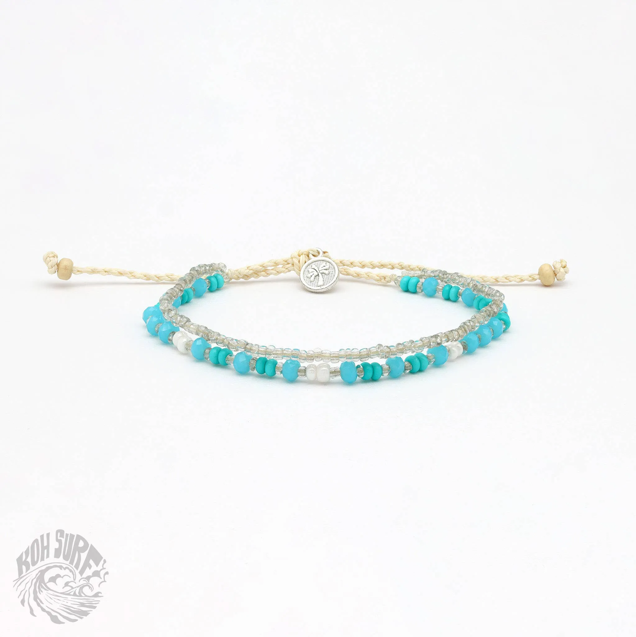 Pineapple Island -  Kanawa Beach Beaded Bracelet, Surf Bracelet by Koh Surf : Spring Tones