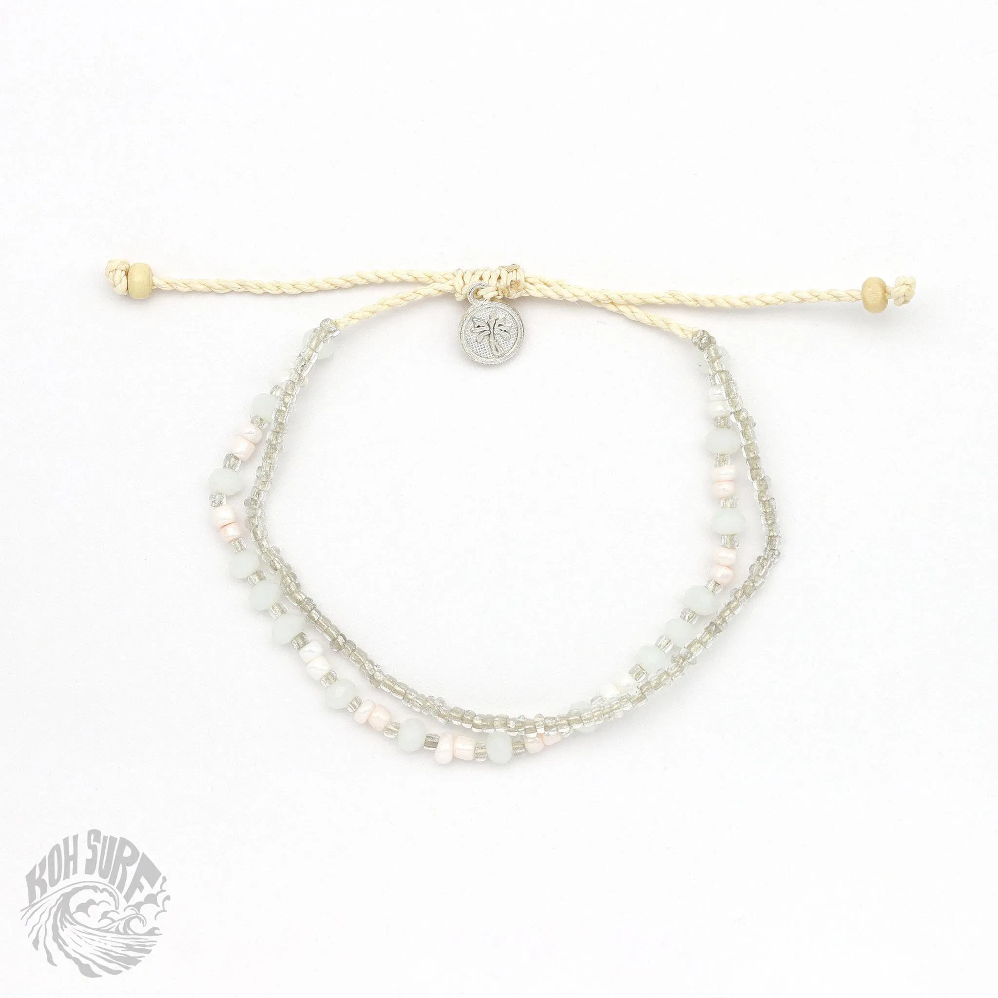 Pineapple Island -  Kanawa Beach Beaded Bracelet, Surf Bracelet by Koh Surf : Spring Tones