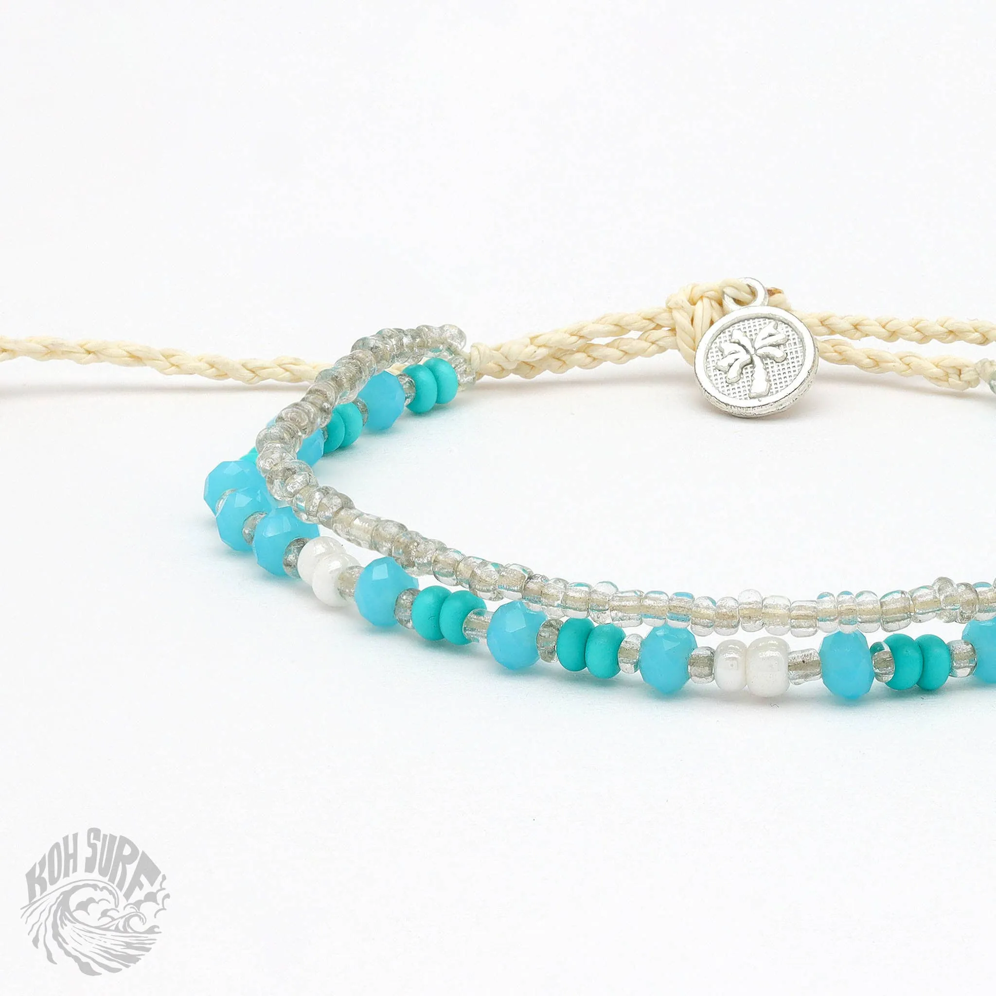 Pineapple Island -  Kanawa Beach Beaded Bracelet, Surf Bracelet by Koh Surf : Spring Tones