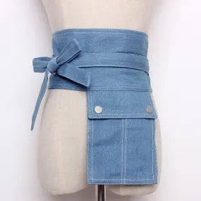 Premium Handmade Denim Pocket Waist Belt