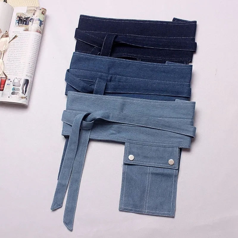 Premium Handmade Denim Pocket Waist Belt
