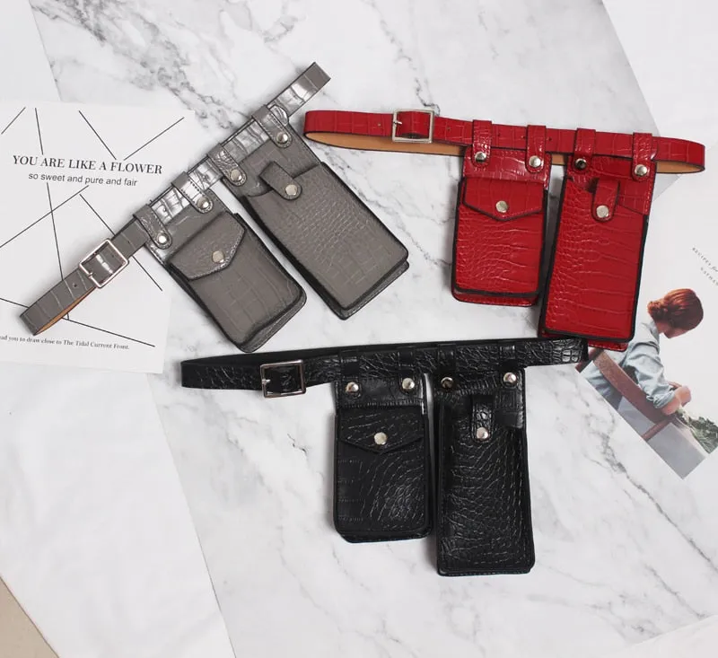 Premium Handmade Faux Leather Mini Bag Belt