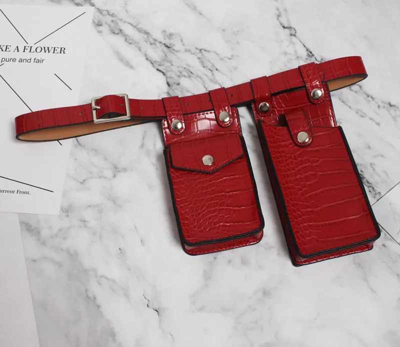 Premium Handmade Faux Leather Mini Bag Belt